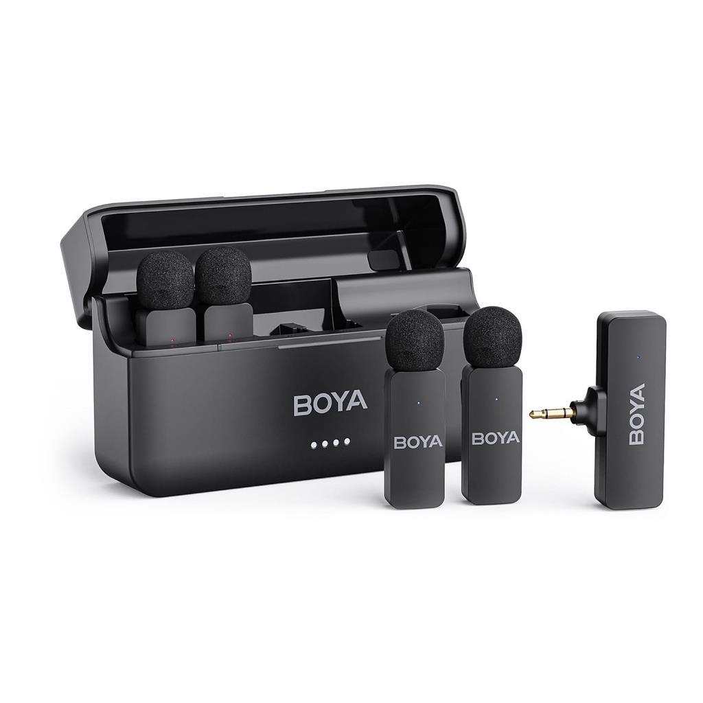 Boya BY-V4 4 Kişilik Şarj Kutulu Kablosuz Mikrofon Seti - 3.5mm TRS