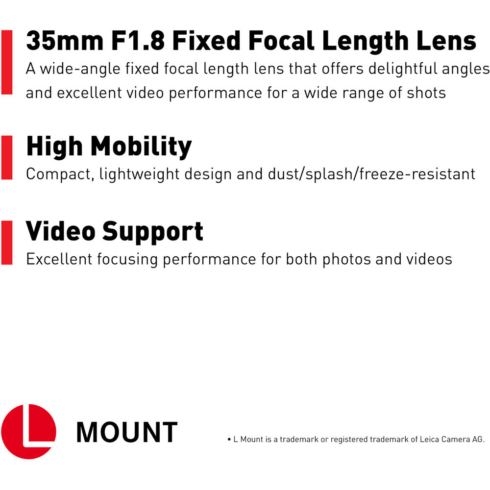Panasonic Lumix S 35mm f/1.8 Lens