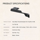 Tilta Hot Shoe Thumb Bracket for Fujifilm X-M5 - Silver (TA-T73-TB-S)