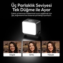 Ulanzi LM24 Osmo Action Serisi ve Nano Uyumlu Manyetik Quick Release Mini LED Dolgu Işığı - L298
