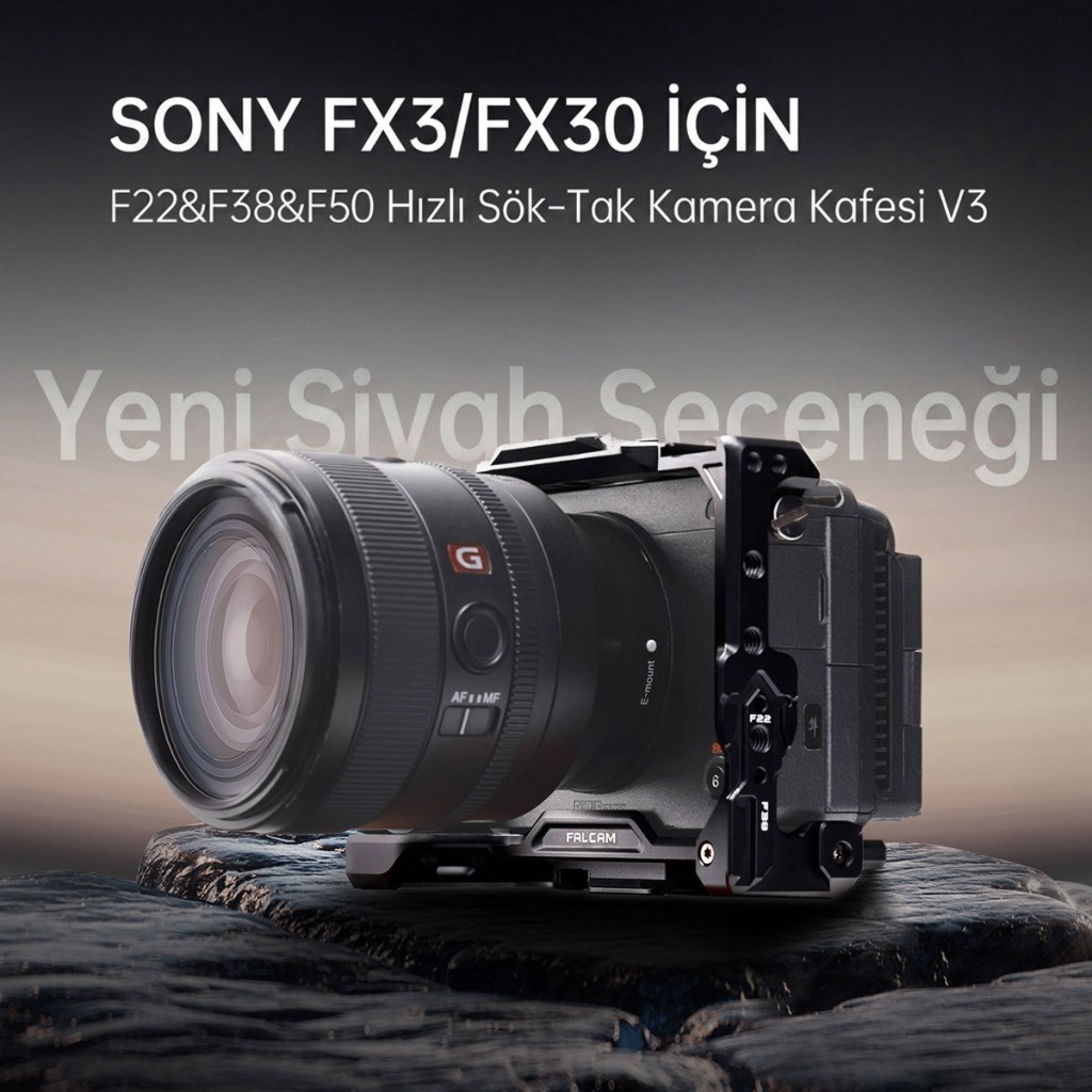 FALCAM F22 F38 F50 Quick Release V3 FX3 FX30 Uyumlu Modüler Kamera Kafesi Siyah - C00B2823B