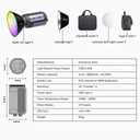 Photoolex Q40C 40W APP Kontrollü RGB Taşınabilir COB Video Işığı - LS-199PL