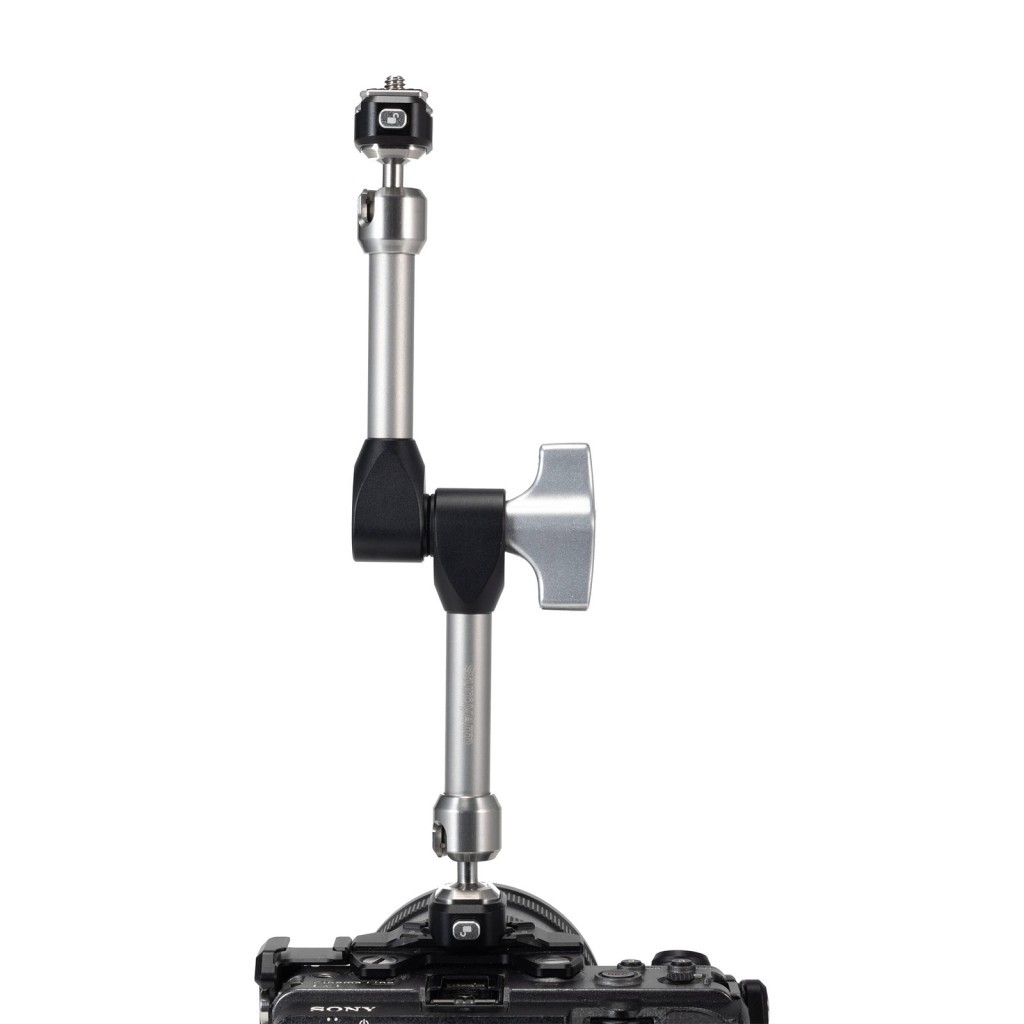 FALCAM F22 Quick Release 7 Inch 360° Çift Ball Head Metal Extension Magic Arm Gri - 2974B
