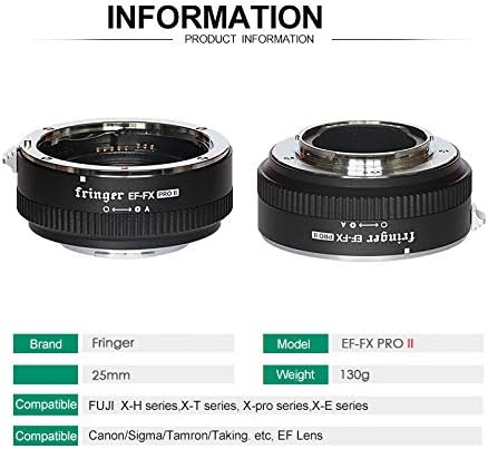 Fringer EF-FX Pro II Lens Montaj Adaptörü Dönüştürücü Halka Otomatik Odaklama Canon EOS Tamron Sigma Lens için Fujifilm FX Mirroless Kamera X-T3 XH1 X-E3 XT20 X-Pro2 X-T2 X-A X-E1 X-M1 XT1 X-T30