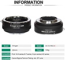 Fringer EF-FX Pro II Lens Montaj Adaptörü Dönüştürücü Halka Otomatik Odaklama Canon EOS Tamron Sigma Lens için Fujifilm FX Mirroless Kamera X-T3 XH1 X-E3 XT20 X-Pro2 X-T2 X-A X-E1 X-M1 XT1 X-T30