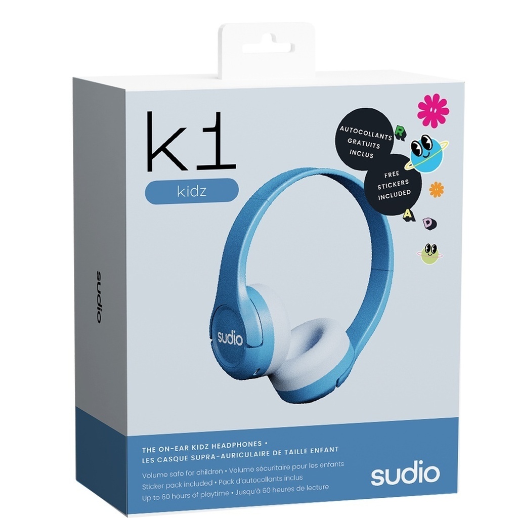 Sudio K1 Kidz Blue - Kablosuz Kulak Üstü Kulaklık