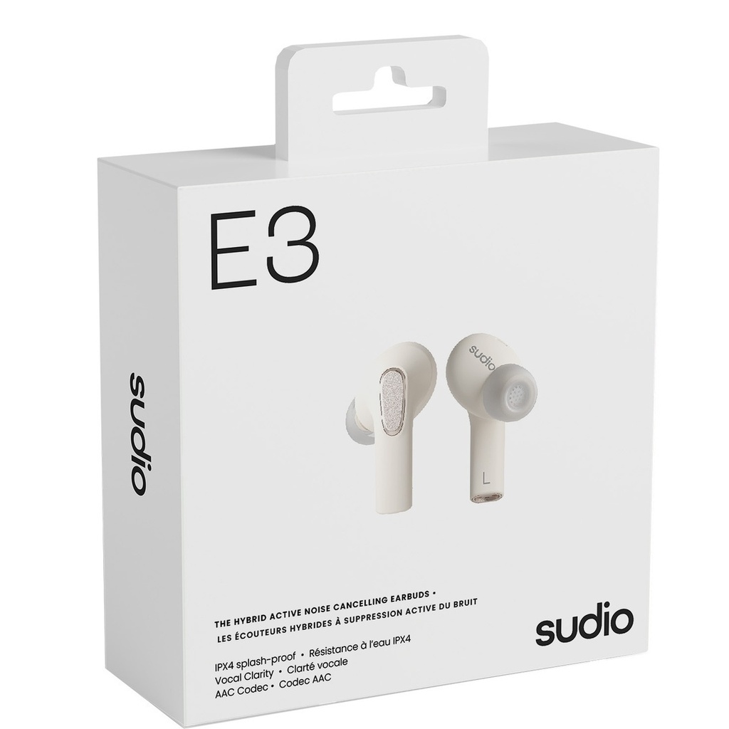 Sudio E3 White - Hybrid ANC Kablosuz Kulak İçi Kulaklık