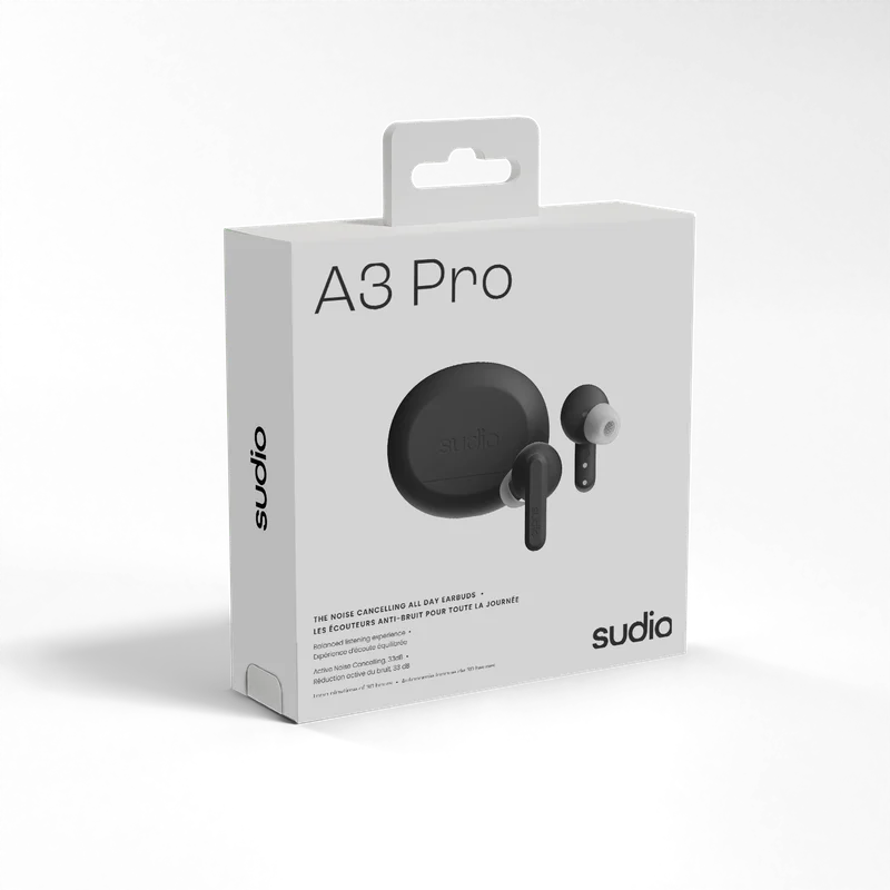 Sudio A3 Pro ANC True Wireless Kulak İçi Kulaklık | Cloudy Black
