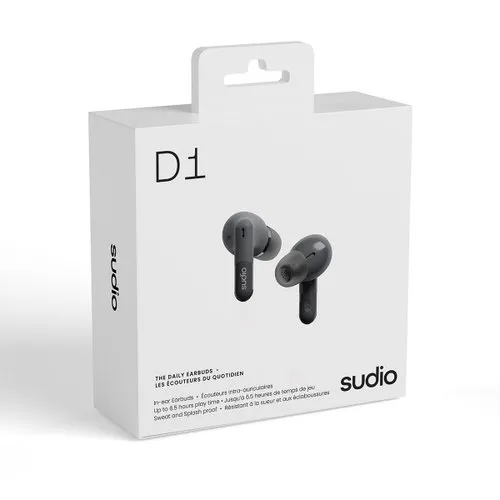 Sudio D1 Kablosuz (True Wireless) Kulak İçi Kulaklık | Black