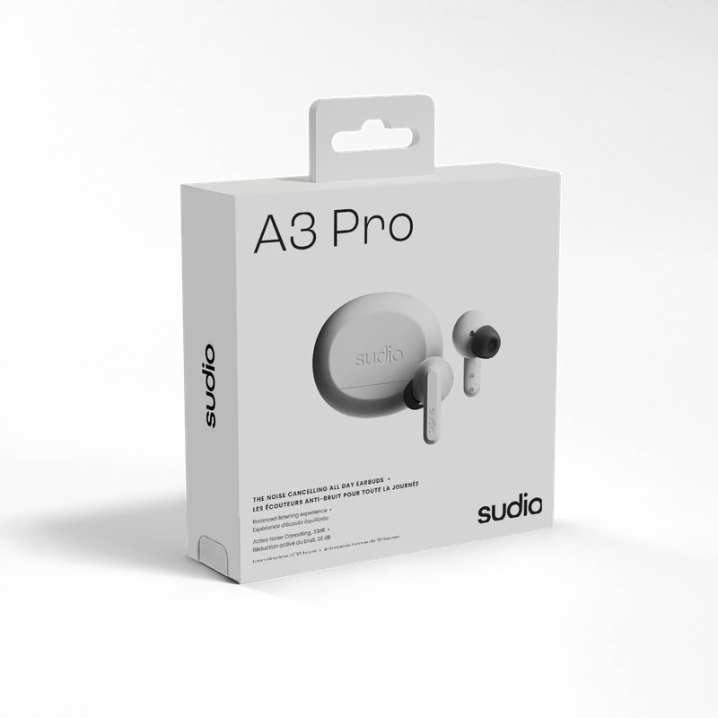 Sudio A3 Pro ANC True Wireless Kulak İçi Kulaklık | Fog White