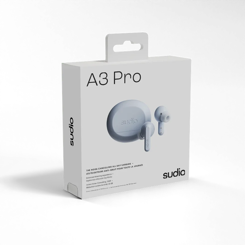 Sudio A3 Pro ANC True Wireless Kulak İçi Kulaklık | Powder Blue