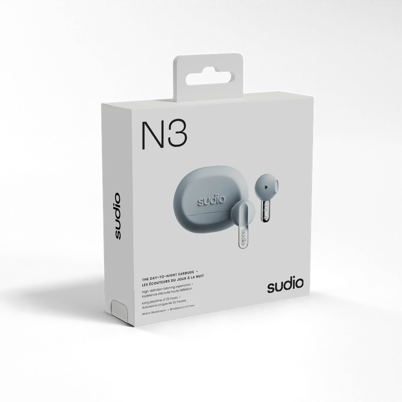Sudio N3 Kablosuz (True Wireless) Kulak İçi Kulaklık | Misty Blue