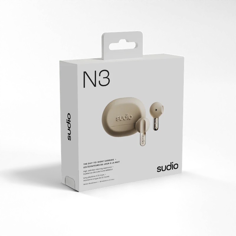 Sudio N3 Kablosuz (True Wireless) Kulak İçi Kulaklık | Golden Sand