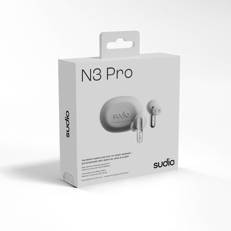 Sudio N3 Pro ANC True Wireless Kulak İçi Kulaklık | Chrome White