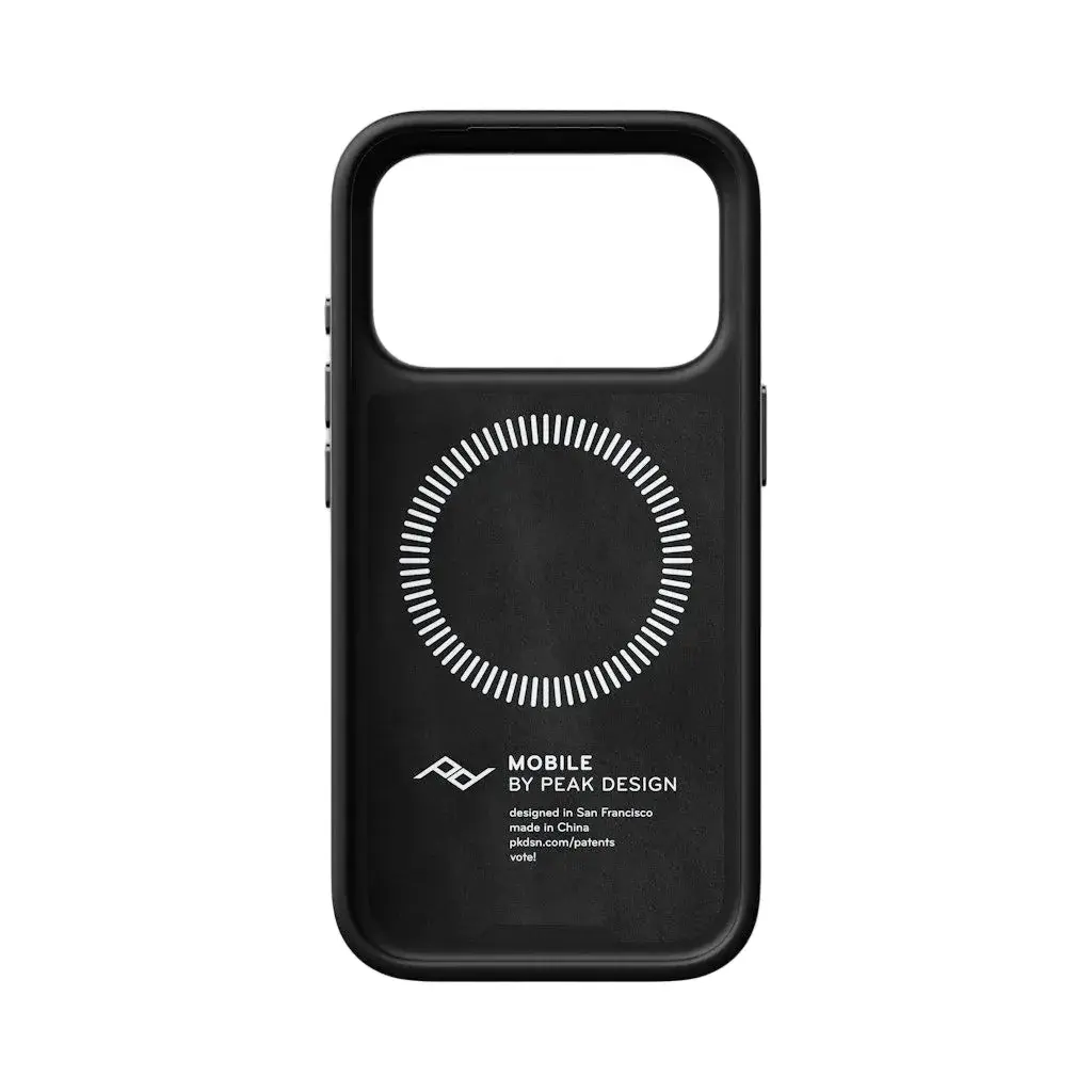Peak Design Everyday Case iPhone 18 Pro MagSafe Kılıf - Black Leather