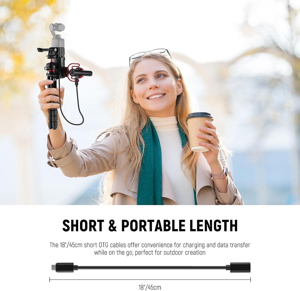 NEEWER LM7 2'li OTG Adaptör Kablo Seti USB-C / iOS