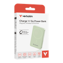 Verbatim 10000 Mah Manyetik Kablosuz (Magsafe) 15W Powerbank 20W PD Yeşil Renk Kablo Dahil-(32228)