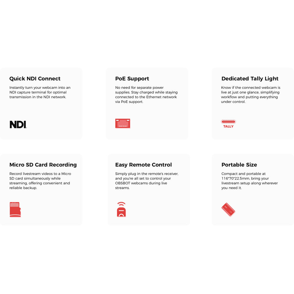 OBSBOT UVC to NDI Dönüştürücü Adaptör