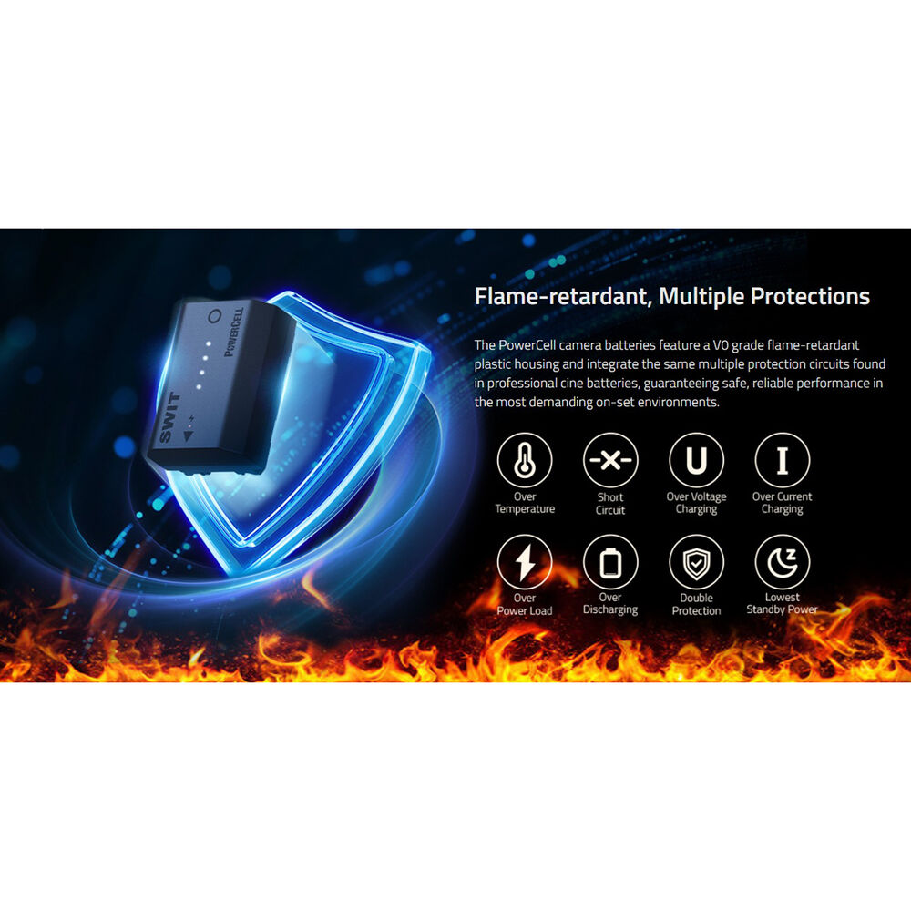 SWIT PowerCell NP-FZ100 USB-C Kamera Bataryası (Sony Uyumlu, 2200mAh)