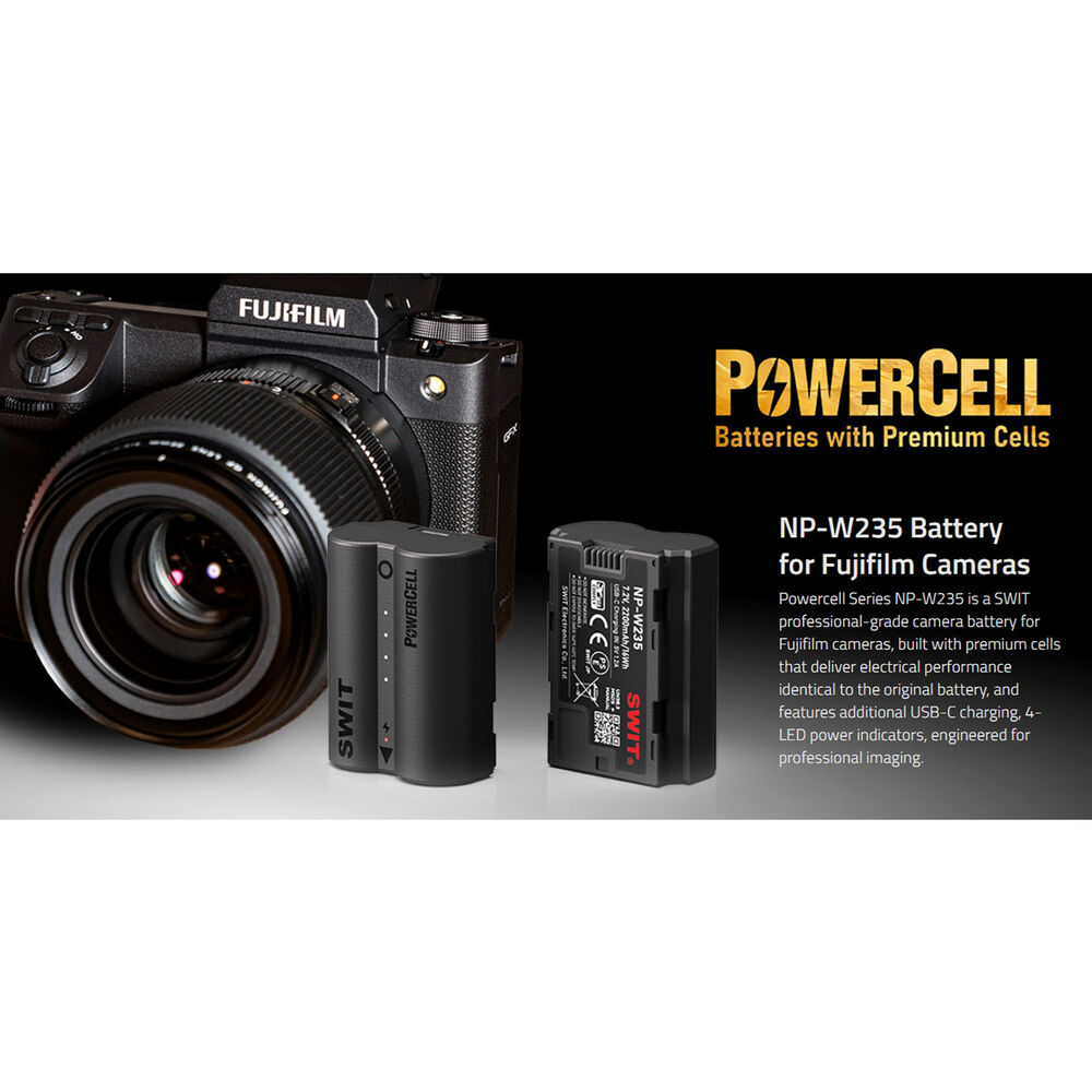 SWIT PowerCell NP-W235 USB-C Kamera Bataryası (Fujifilm Uyumlu, 2200mAh)