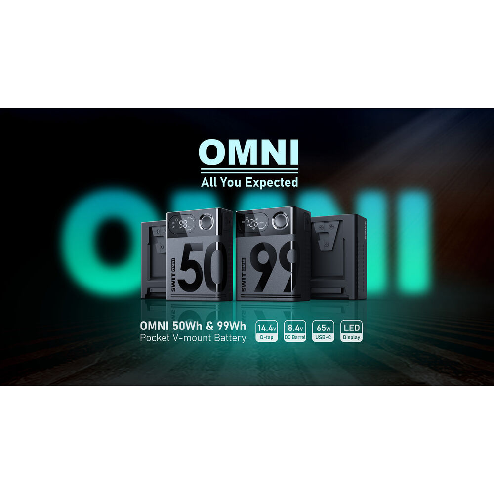 SWIT OMNI-50S 50Wh V-Mount Pocket Batarya