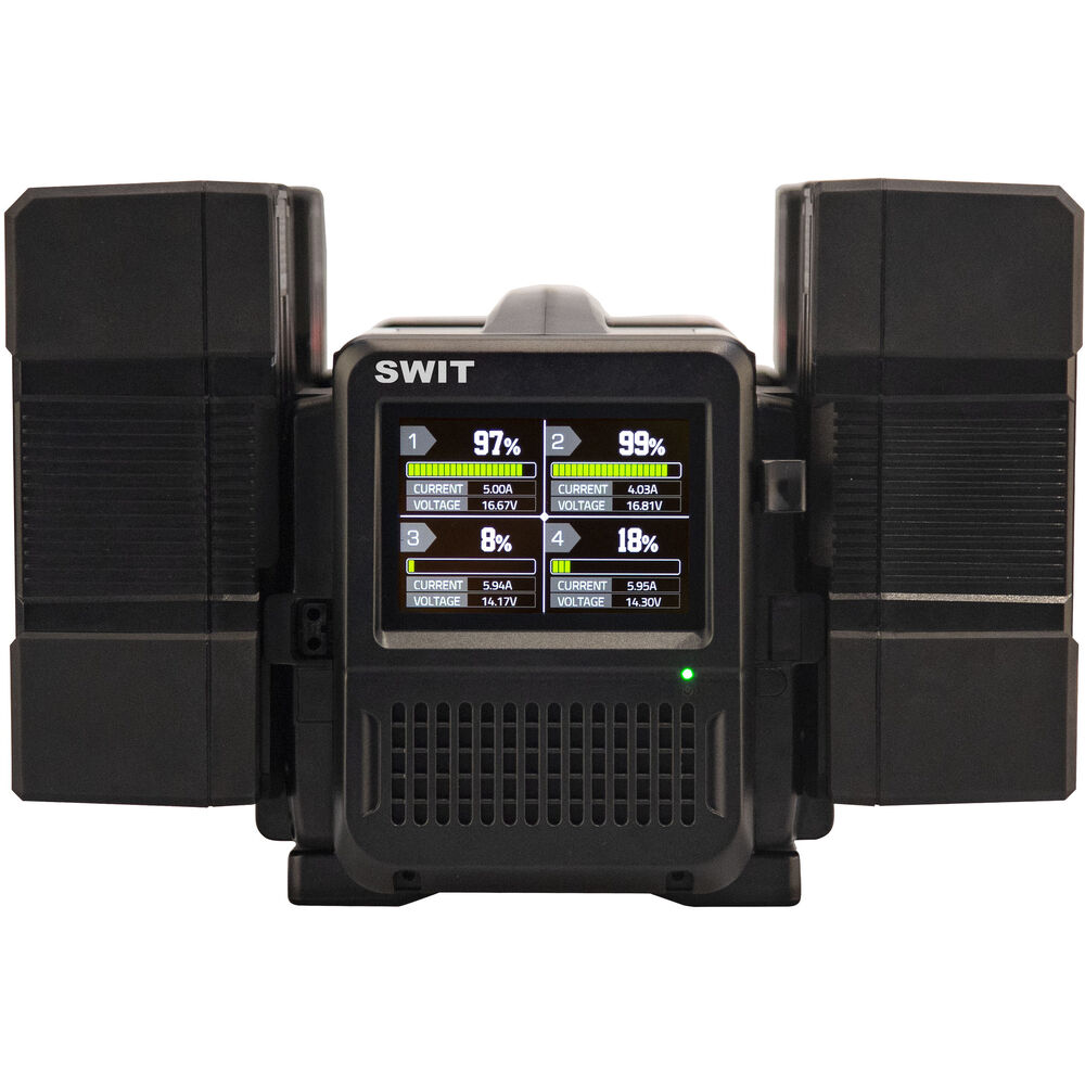 SWIT PC-P461S 4 Kanallı V-Mount Süper Hızlı Şarj Cihazı (4x100W)