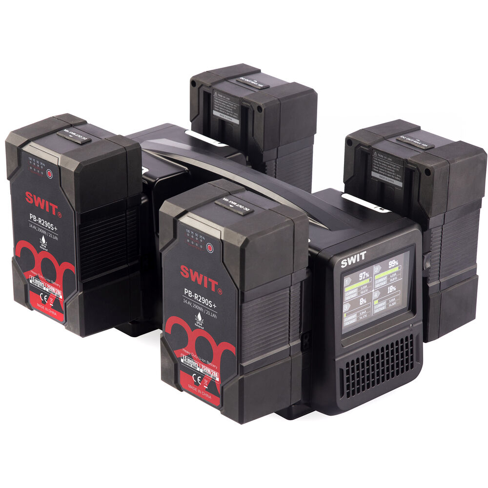 SWIT PC-P461S 4 Kanallı V-Mount Süper Hızlı Şarj Cihazı (4x100W)