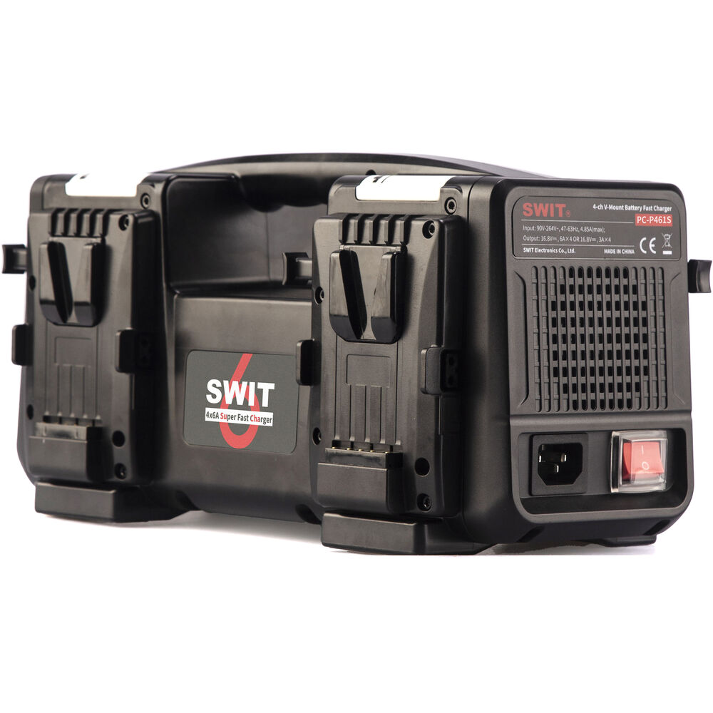 SWIT PC-P461S 4 Kanallı V-Mount Süper Hızlı Şarj Cihazı (4x100W)