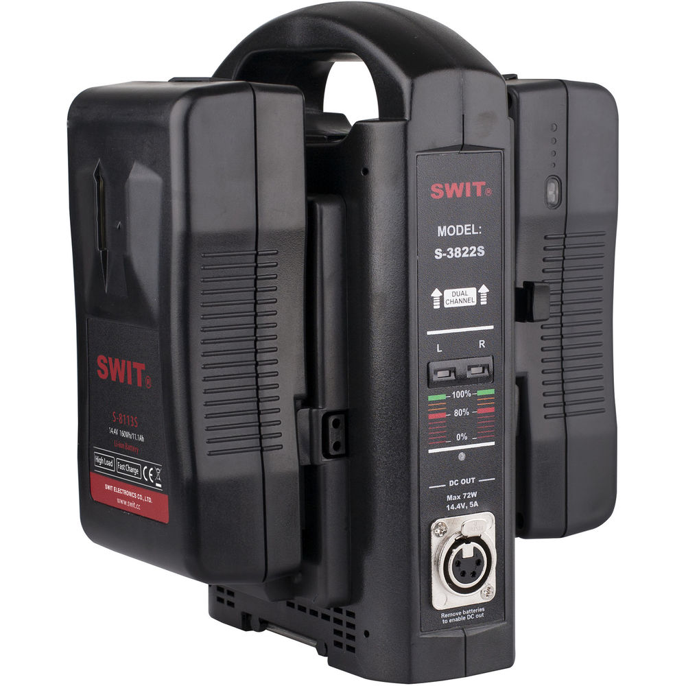 SWIT S-3822S 2 Kanallı V-Mount Hızlı Şarj Cihazı