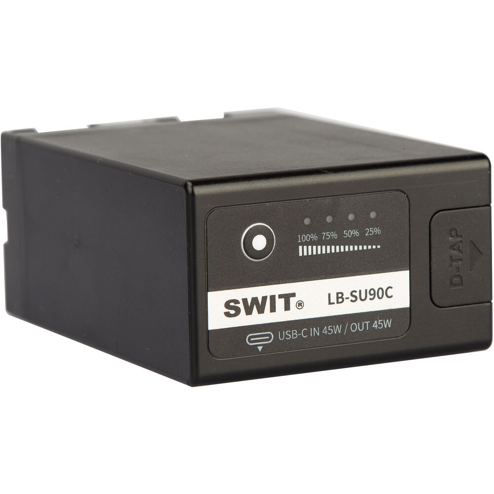SWIT LB-SU90C 90Wh V-Mount Kamera Bataryası (Sony BP-U Uyumlu, D-Tap ve USB-C)