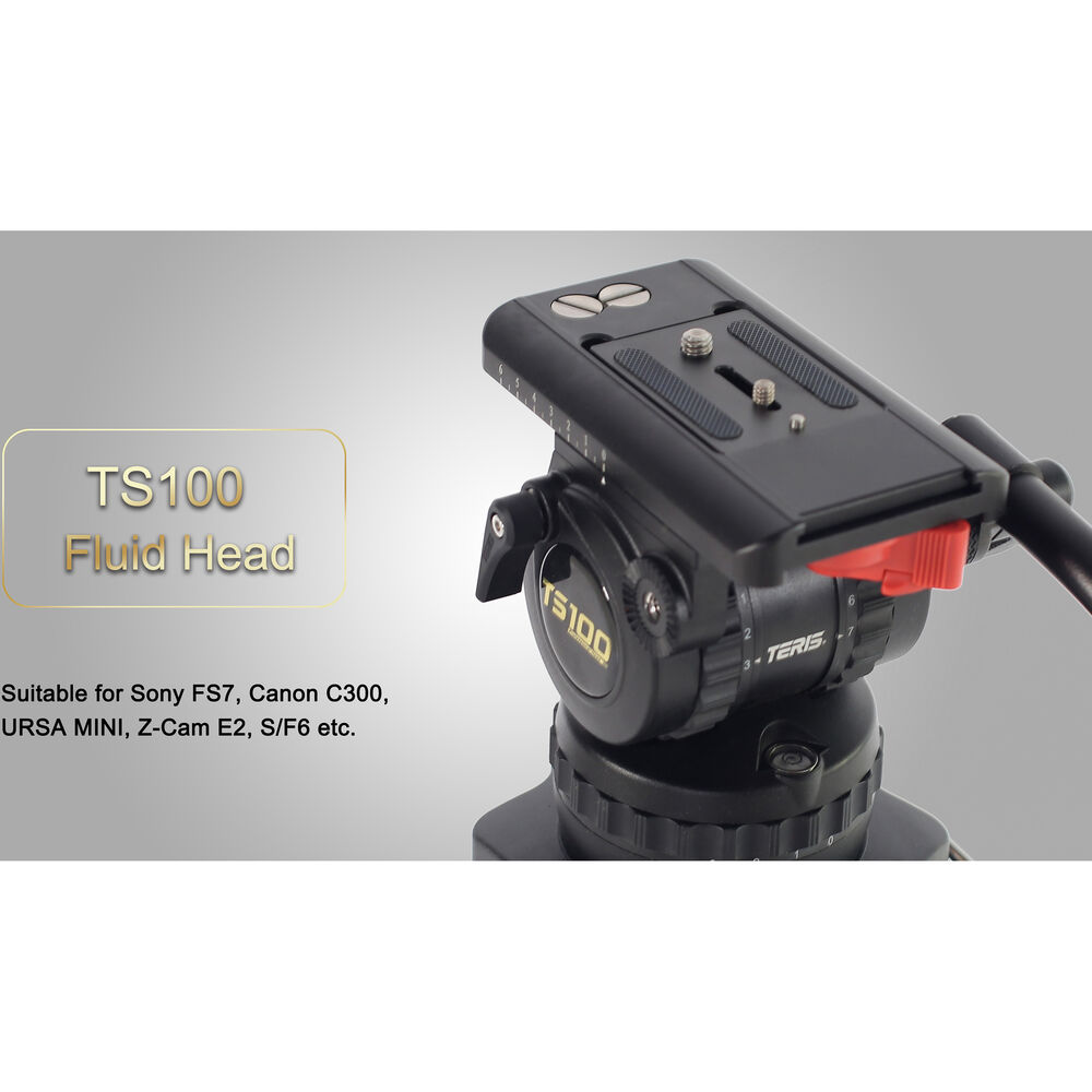 Teris TS100AL Fluid Head & Tripod Kit (Karbon Fiber) / 12 Kg