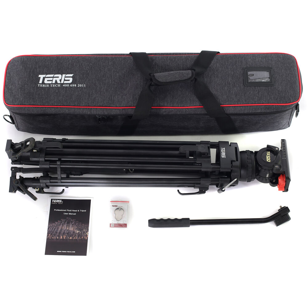 Teris TS100AL Fluid Head & Tripod Kit (Karbon Fiber) / 12 Kg