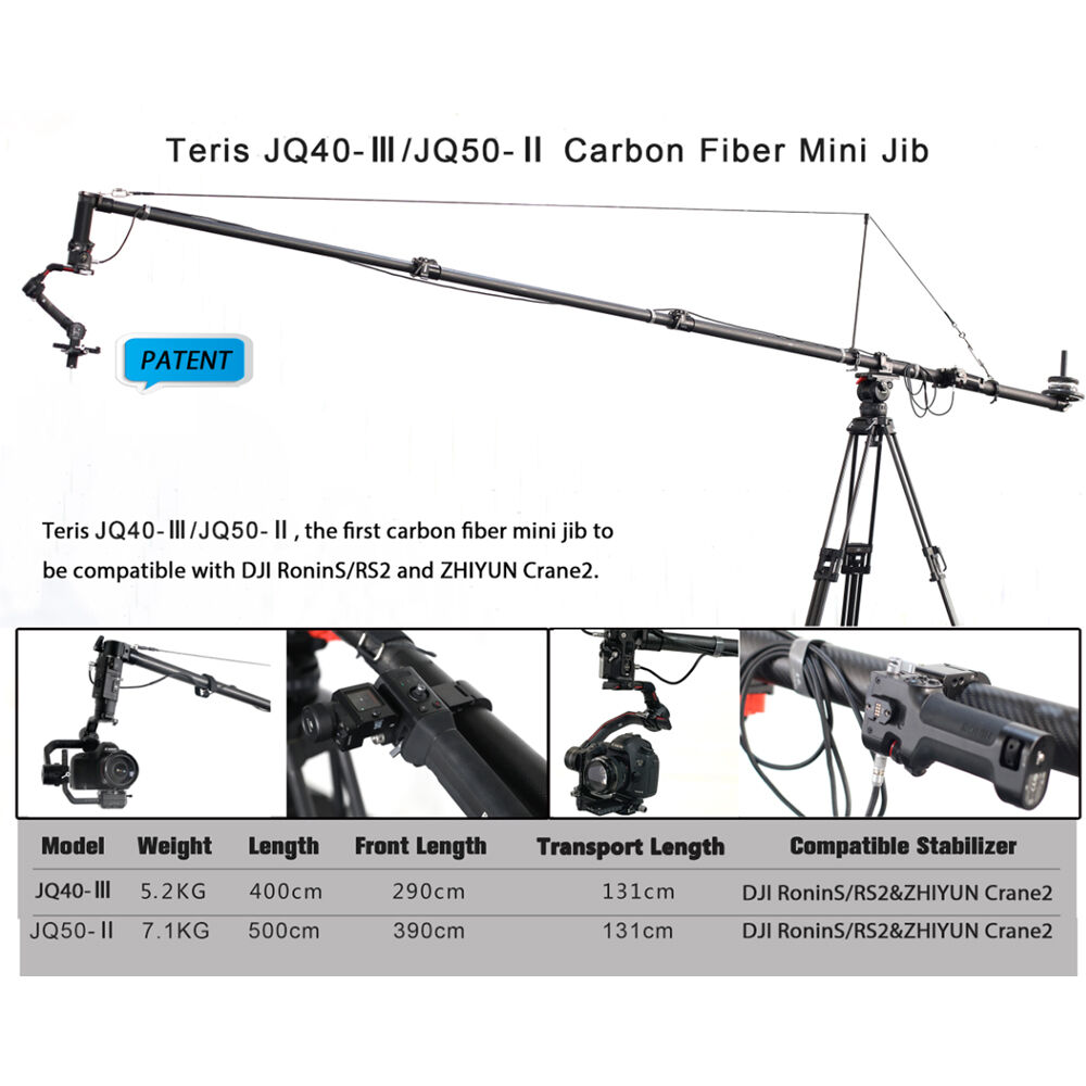 Teris JQ50-III Karbon Fiber Mini Jib DJI ve Zhiyun Gimbal Modelleri için