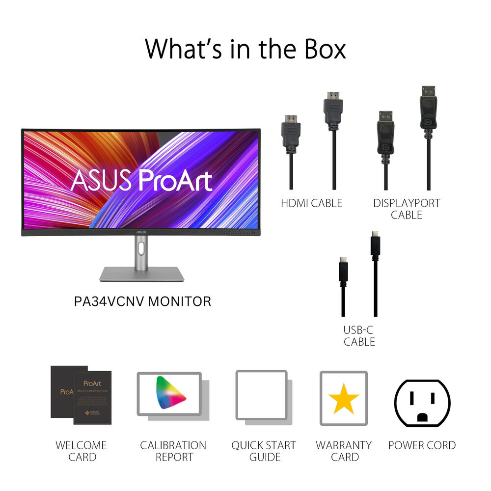 ASUS ProArt PA34VCNV 34" Curved UltraWide IPS Profesyonel Monitör