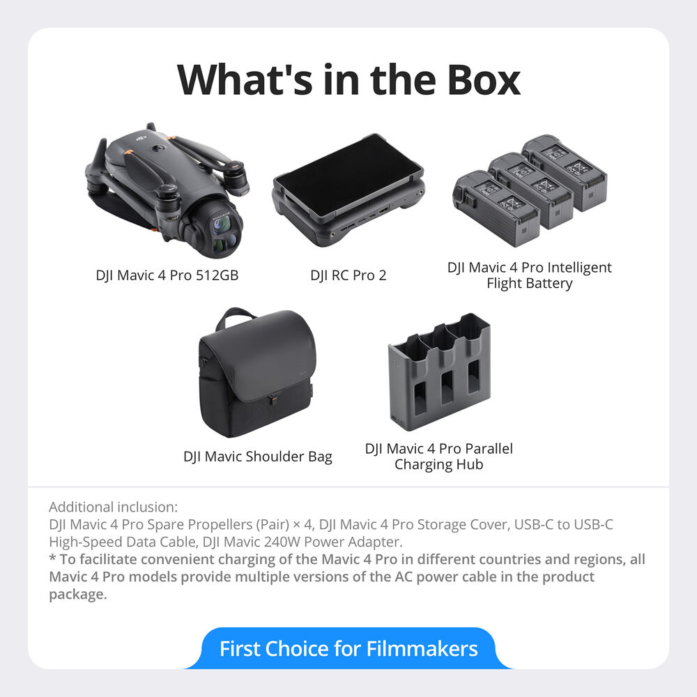 DJI Mavic 4 Pro Drone Creator Combo (DJI RC Pro 2, 512GB)