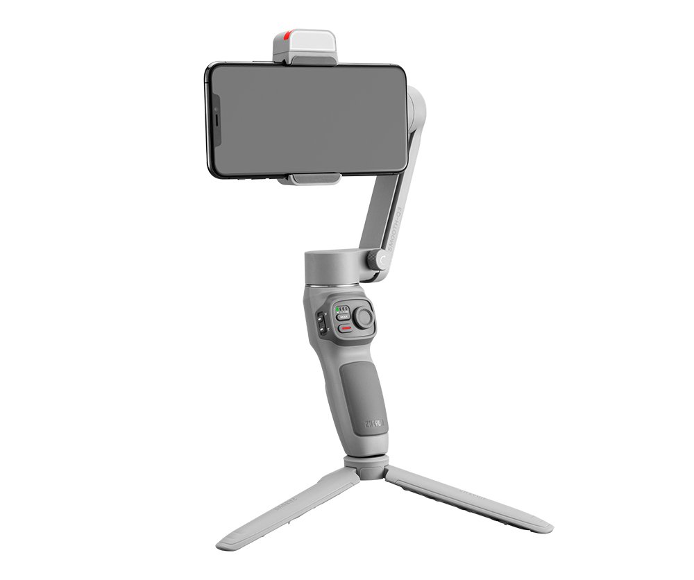 [127SMOOTH-Q3-C] Zhiyun Smooth Q3 Combo – 3 Eksenli Katlanabilir Telefon Gimbal + LED Işık + Tripod + Kılıf
