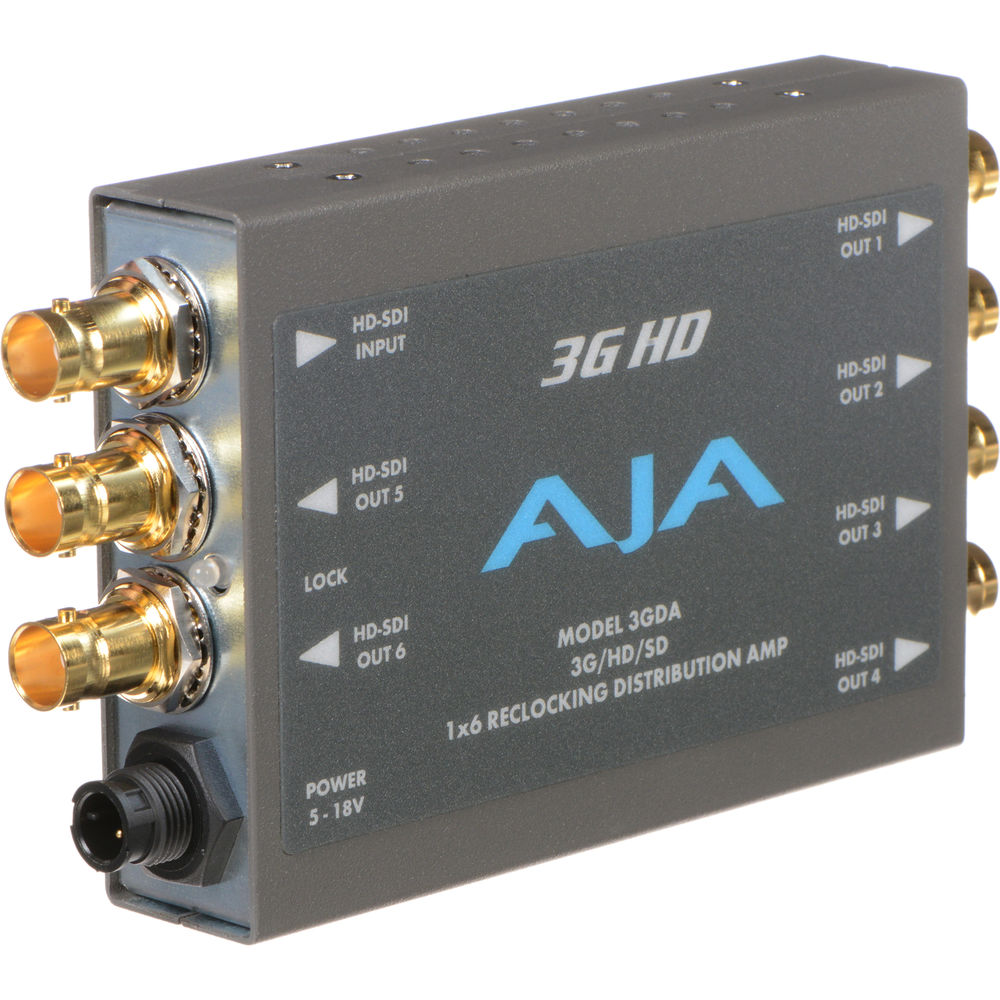 AJA 3GDA 3G-SDI 1x6 Reclocking Dağıtım Amplifikatörü / 3GDA-R0