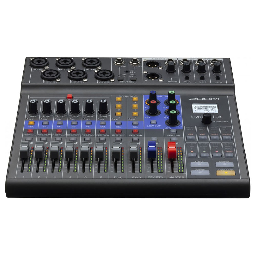 [L-8] Zoom LiveTrak L-8 8-Kanal Dijital Mikser Recorder