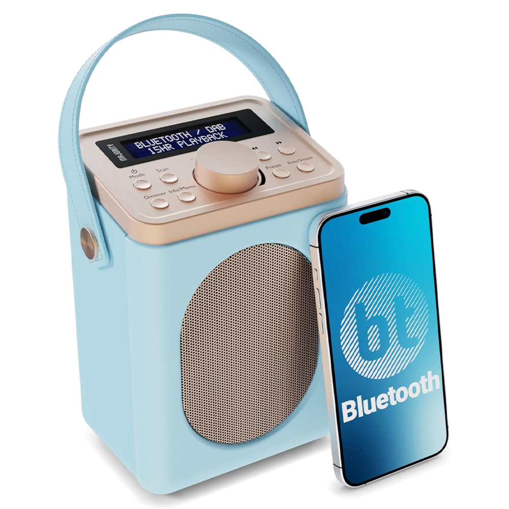 [LSH-DAB-DUK] Majority Little Shelford - Mavi Taşınabilir DAB/FM Radyo Bluetooth Hoparlör