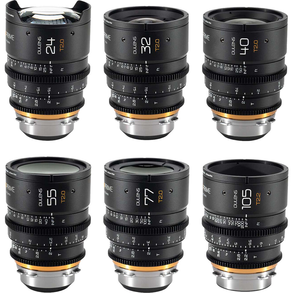 Dulens APO Cambrian Prime Orta Format 6-Lens Set (ARRI PL, Metrik, Black)