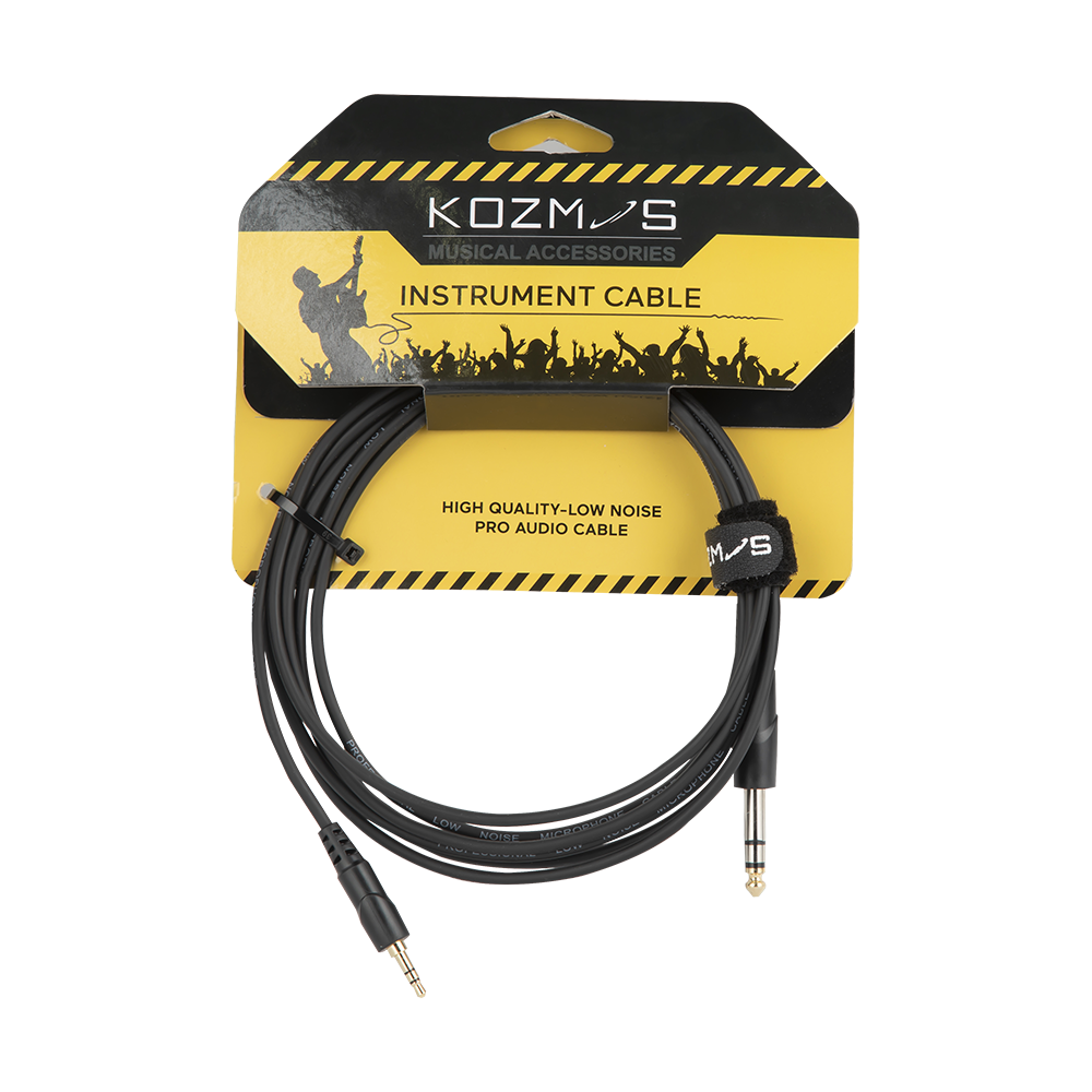 [KCL-231-3M] Kozmos KCL-231-3M / 3.5 mm TRS (E) <-> 1/4" TRS (E) Stereo 3 Mt