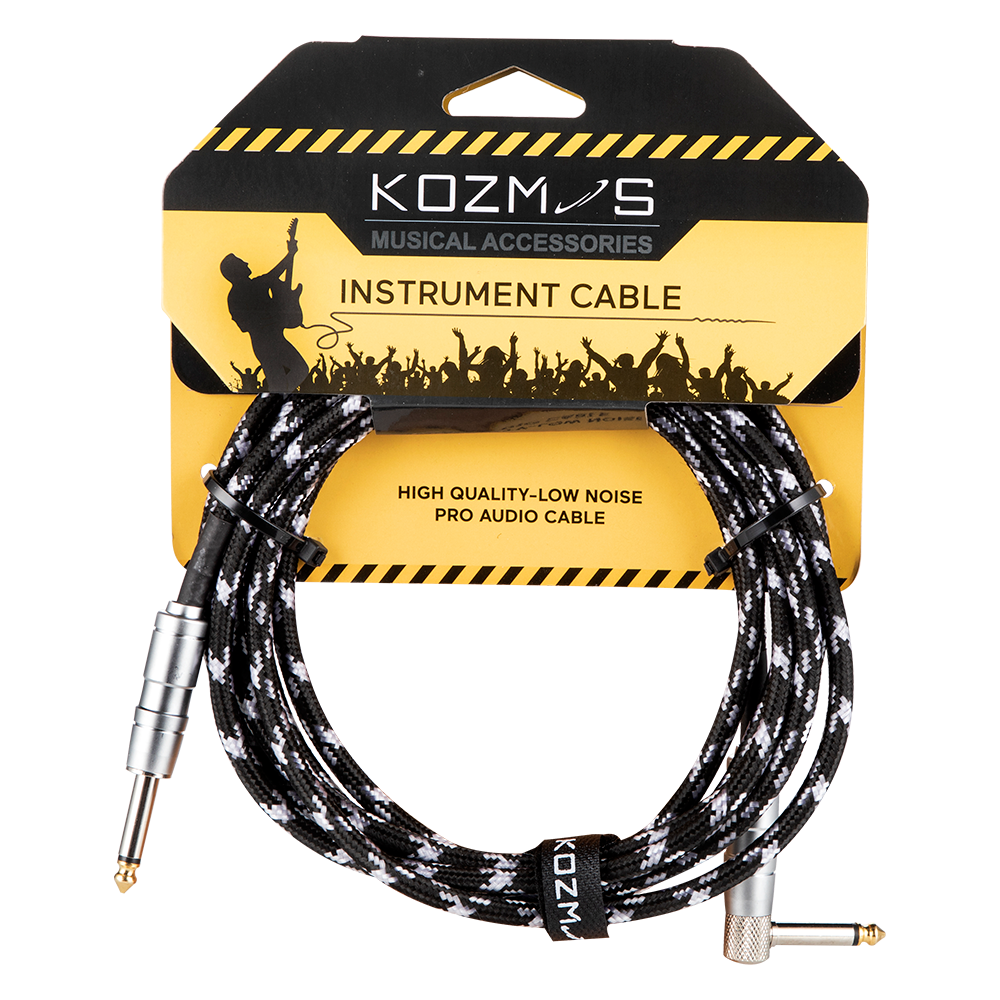 KOZMOS KCL-0601-3M 3 Metre Siyah Enstrüman Kablosu