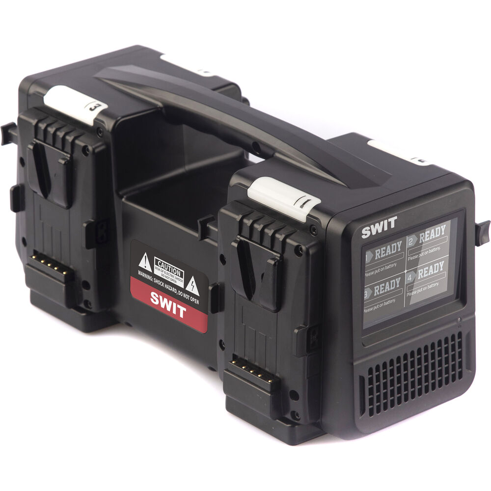 [PC-P461S] SWIT PC-P461S 4 Kanallı V-Mount Süper Hızlı Şarj Cihazı (4x100W)