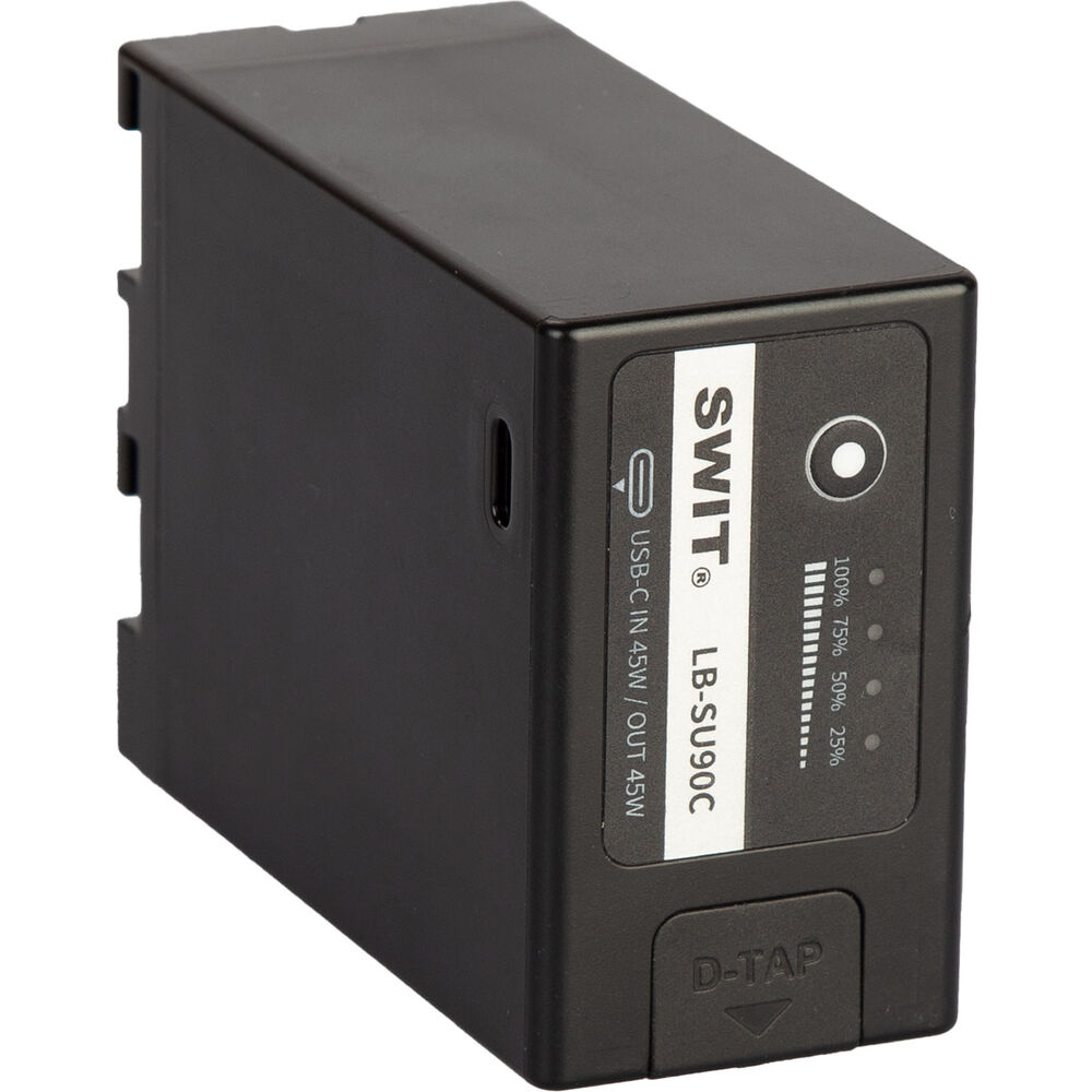 [LB-SU90C] SWIT LB-SU90C 90Wh V-Mount Kamera Bataryası (Sony BP-U Uyumlu, D-Tap ve USB-C)