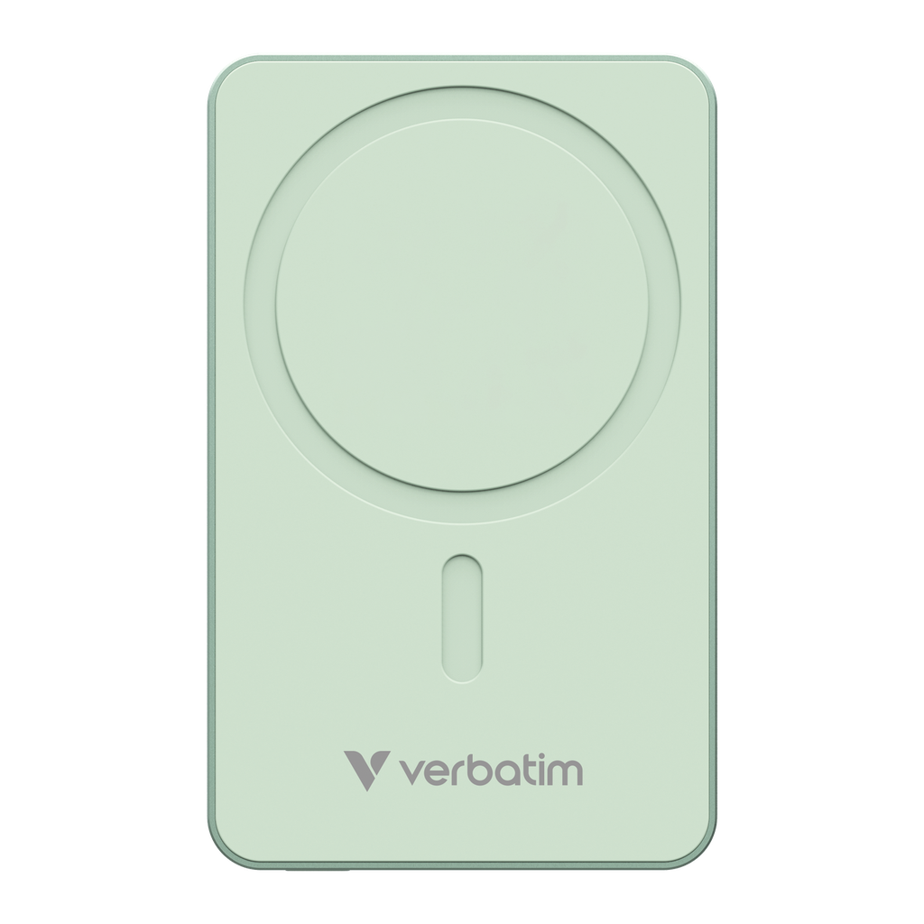Verbatim 10000 Mah Manyetik Kablosuz (Magsafe) 15W Powerbank 20W PD Yeşil Renk Kablo Dahil-(32228)