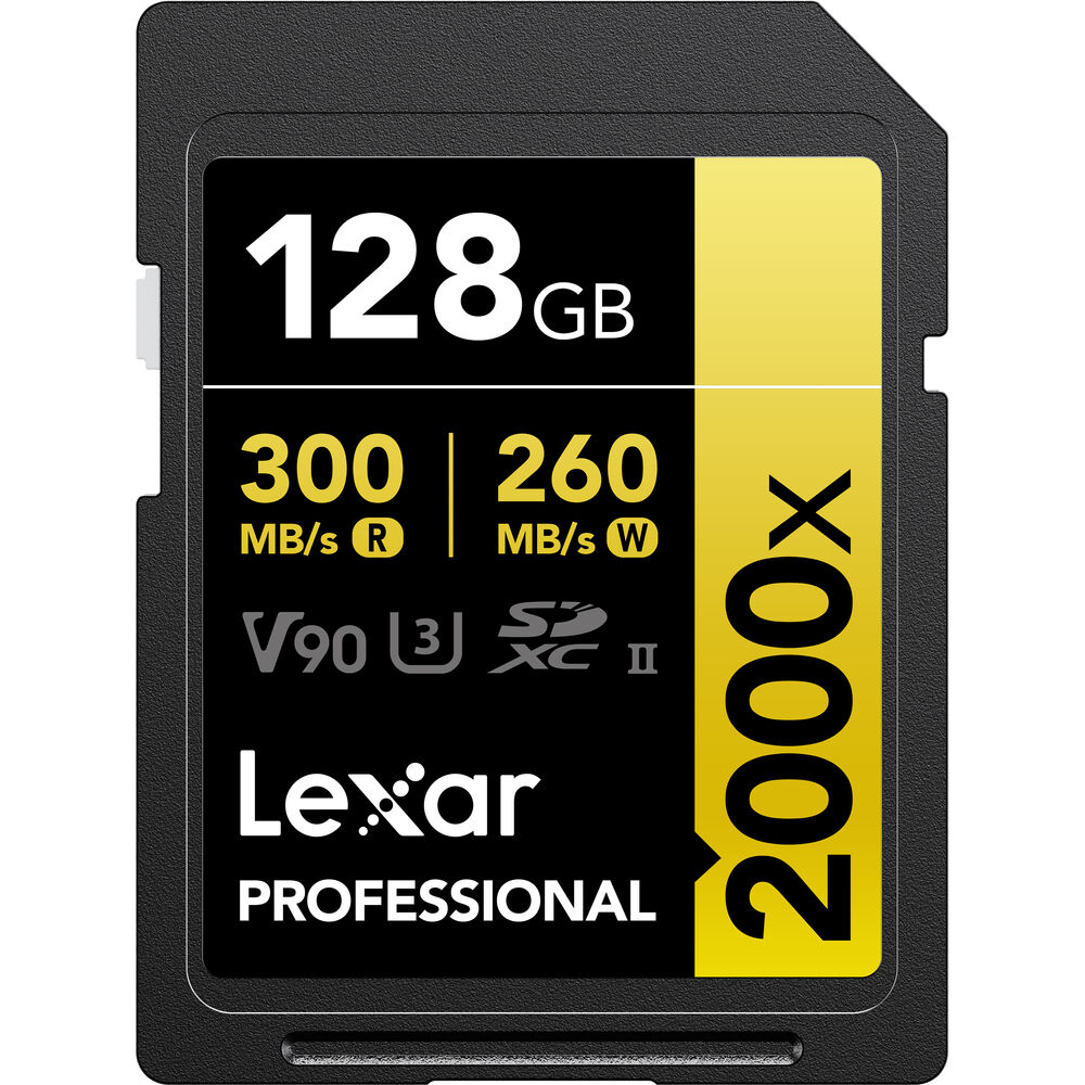 [LSD2000128G-BNNNG] LEXAR 128GB Professional 2000x SDXC UHS-II Hafıza Kartı (V90, U3)