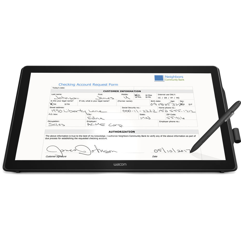 Wacom SIGNATURE Ekran 13 Kalem & TOUCH
