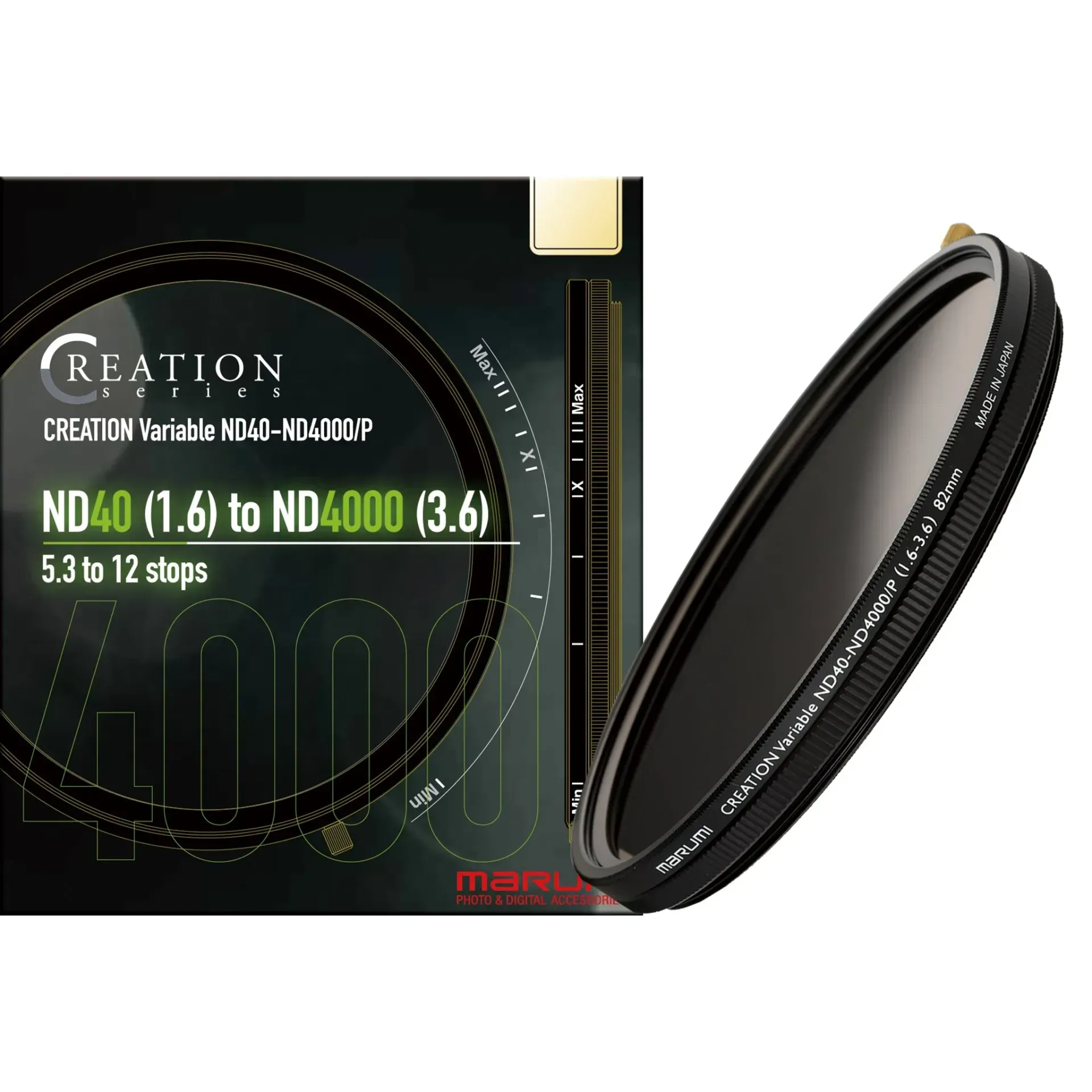 [CRE-VND4000P-82] Marumi CREATION Variable ND40-ND4000/P 82 mm