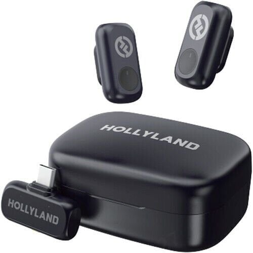 [HL-LARK A1 DUO] Hollyland LARK A1 Duo Type-C Kablosuz Yaka Mikrofonu Sistemi (Siyah)