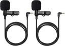 Hollyland HL-OLM02 Omnidirectional Lavalier Microphone Set (2-Pack, Black)